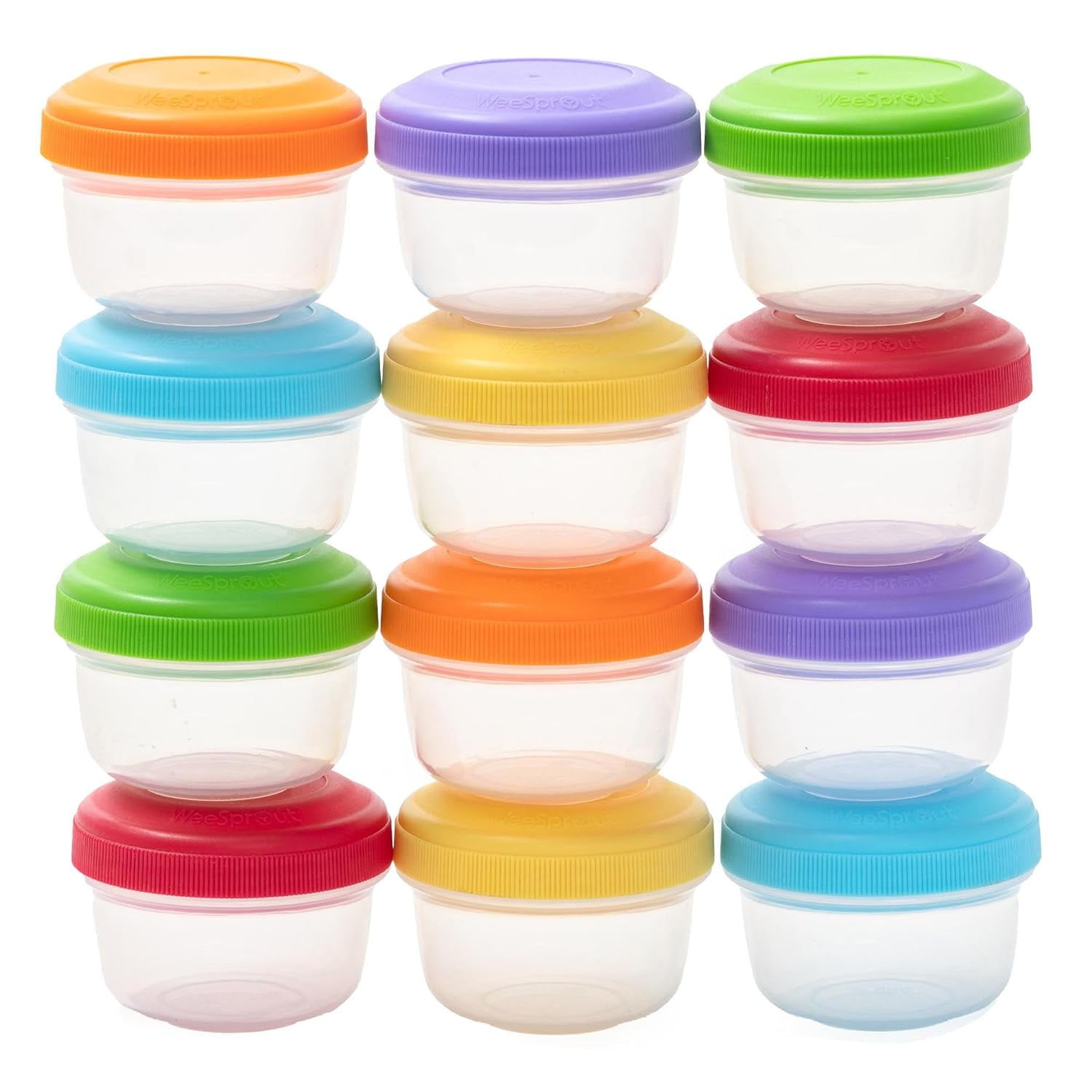 WEESPROUT Leakproof Baby Food Storage, 12 Container Set, Premium BPA Free Small  Plastic Containers with Lids, Lock in Nutrients & Flavor, Freezer &  Dishwasher Safe