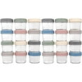 thumbnail image 1 of WeeSprout Baby Food Storage Glass Jars w/ Lids (4 oz, 24 Pack) Matte Variety, Snack, Reusable Small Containers, Fridge or Freezer, Microwave & Dishwasher Safe, Essentials for Infants, 1 of 6