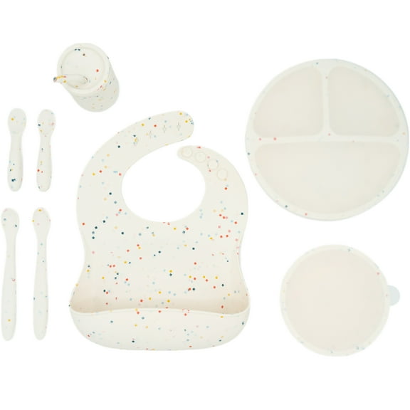 WeeSprout Silicone Baby Feeding Set, Develops Self Feeding Skills, BPA-Free, 8-Piece