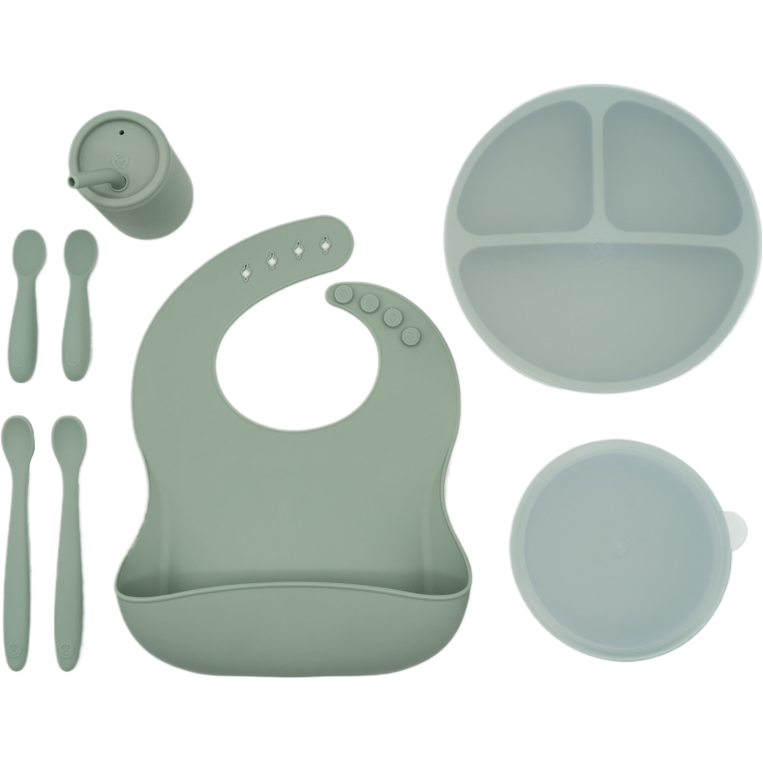 WeeSprout Silicone Baby Feeding Set, Develops Self Feeding Skills, BPA-Free, 8-Piece