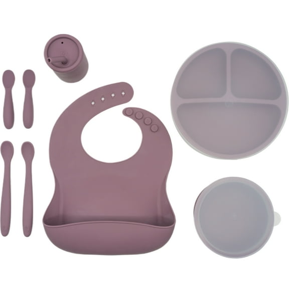 WeeSprout Silicone Baby Feeding Set, Develops Self Feeding Skills, BPA-Free, 8-Piece
