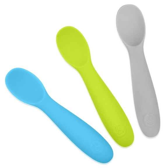 WeeSprout Baby Spoons for Self Feeding 6 Months  , Sensitive Gums & Teeth, 3 Pack   Case