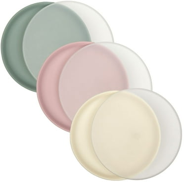 WeeSprout Baby & Toddler Non-Suction Plates with Lids, 100% Food Grade Silicone Plate, 3 Pack