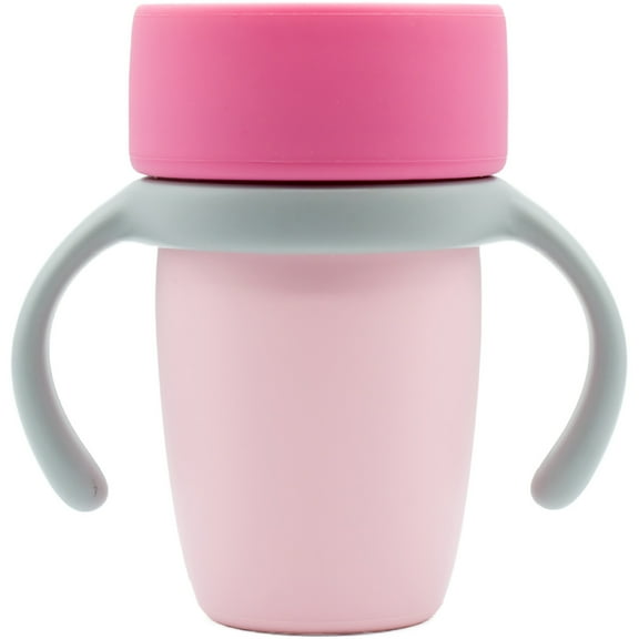 WeeSprout Baby Training Cup - Silicone Sippy Cup with Removable Handles for Weaning Off Bottle