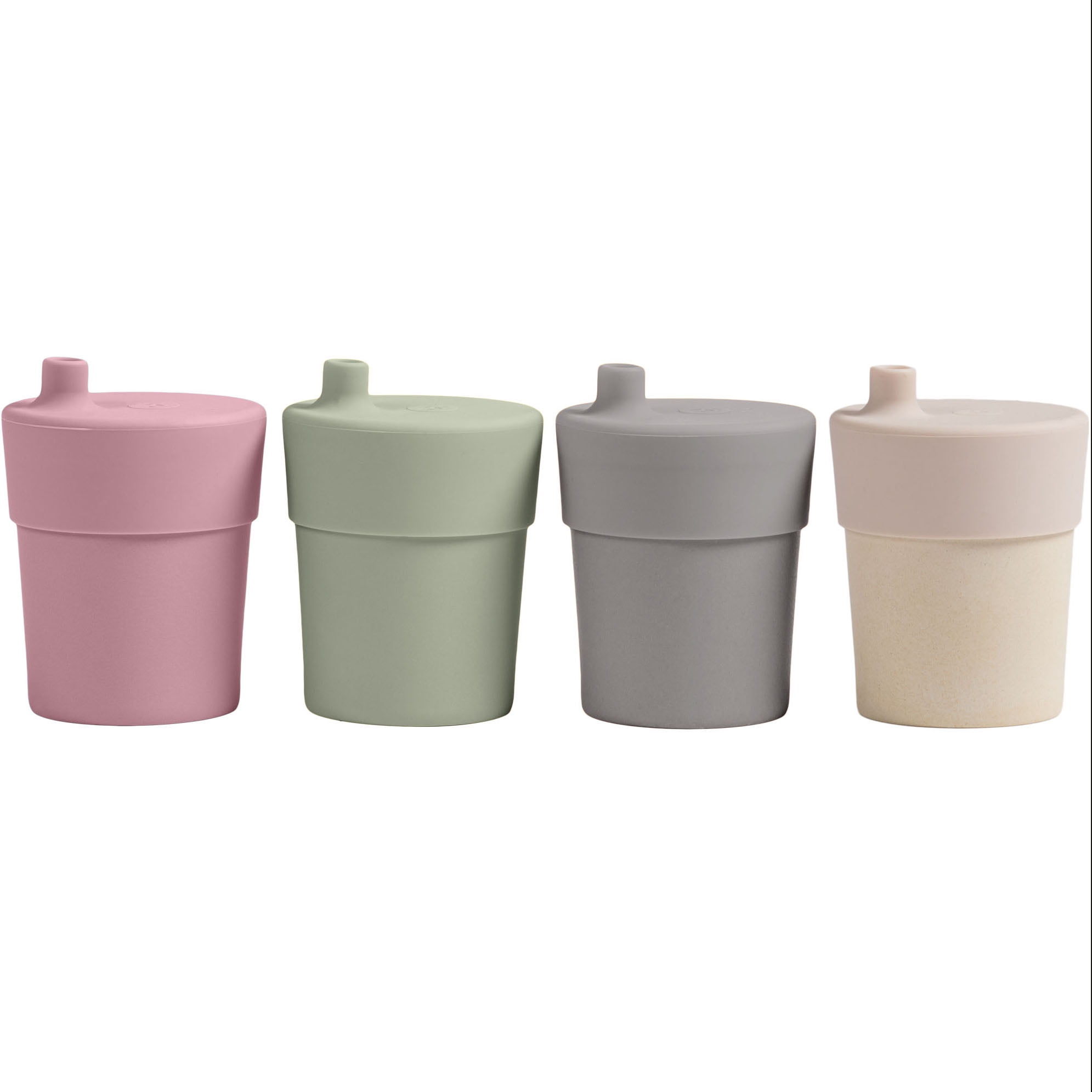 Weesprout Toddler Sippy Cups with Lids, Made with Bamboo, 10oz, Set of 4