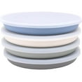 thumbnail image 1 of WeeSprout Bamboo Plates with Lids, Kid-Sized, Dishwasher Safe Bamboo Plate for Kids, Set of 4, 1 of 9