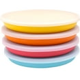 thumbnail image 1 of WeeSprout Bamboo Plates with Lids, Kid-Sized, Dishwasher Safe Bamboo Plate for Kids, Set of 4, 1 of 9
