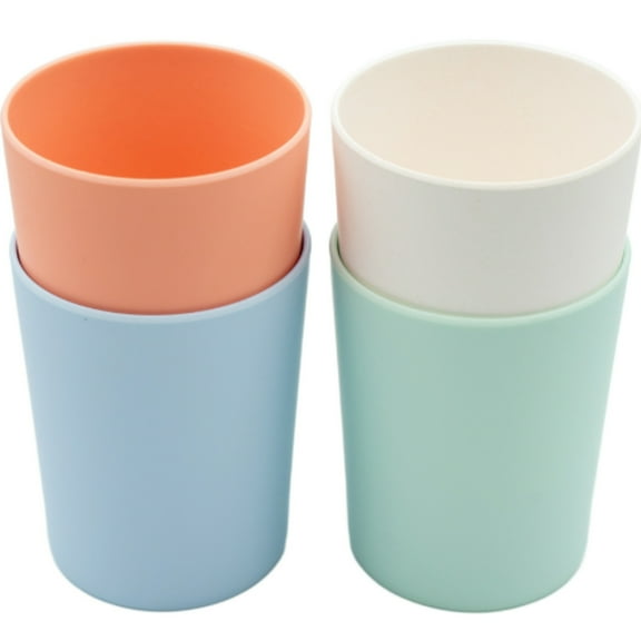 WeeSprout Bamboo Toddler Cups, Organic & Non-Plastic Cup for Big Kids or Baby, 10 oz, Set of 4