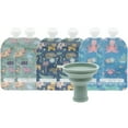 thumbnail image 1 of WeeSprout Double Zipper Reusable Food Pouches for Babies & Toddlers, Animals, 5 fl oz, 1 of 7