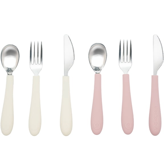 WeeSprout Kids Stainless Steel Utensils Set, Premium 18/8 Grade Silverware Set, Spoons Forks Knives