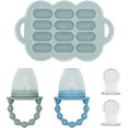 thumbnail image 1 of WeeSprout Silicone Baby Feeder Teether Set with Freezer Tray & Extra Pouches, 1 of 8