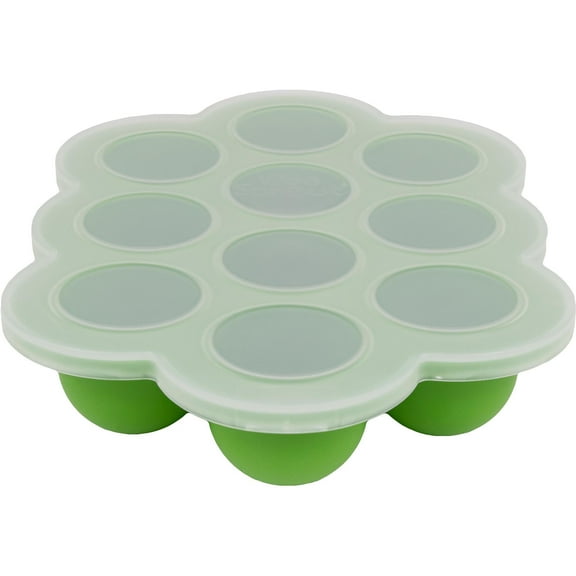 WeeSprout Silicone Baby Food Freezer Tray with Clip-on Lid (Ten 1.5 Ounce Sections)
