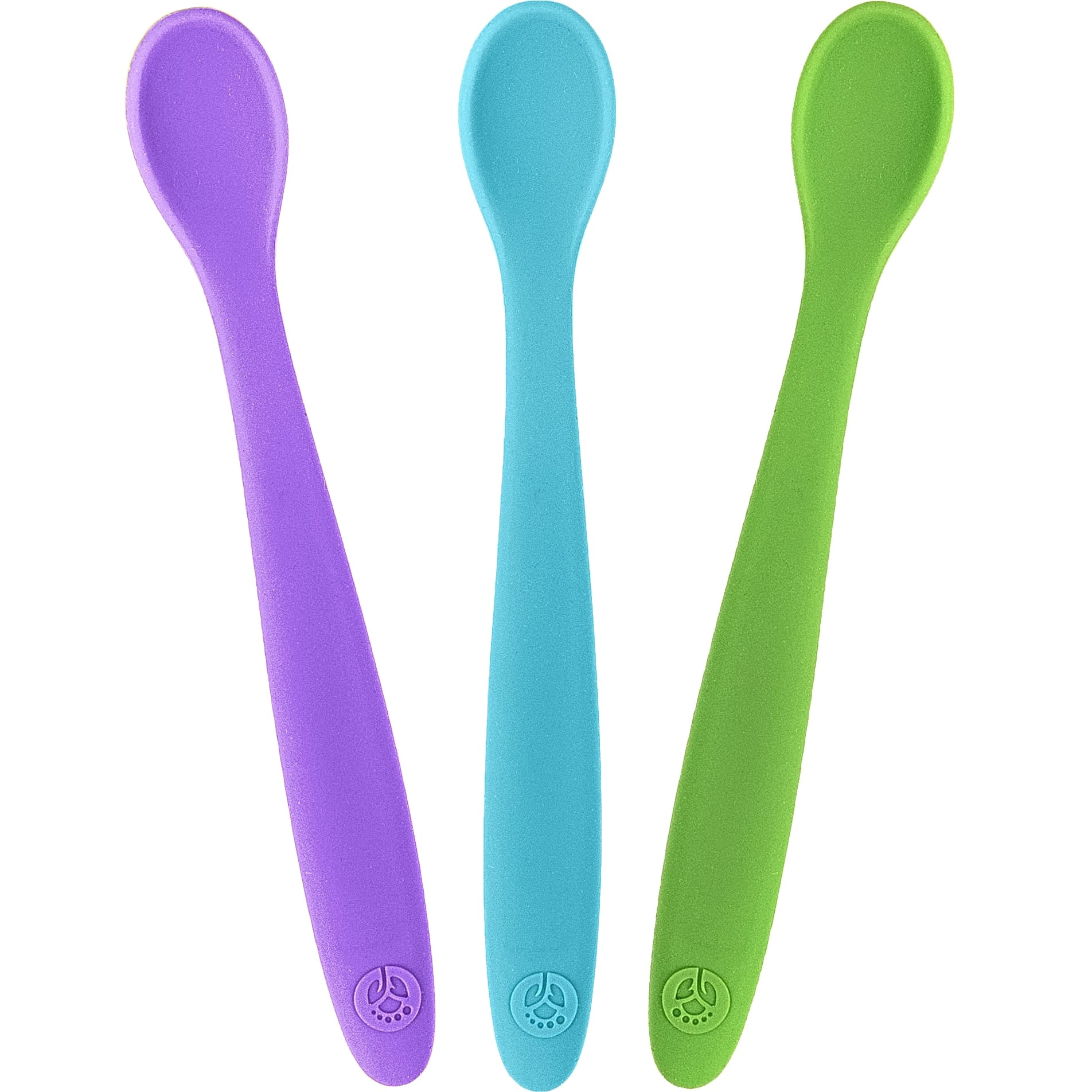 WeeSprout Silicone Baby Spoons, First Stage Infant Feeding Utensils ...