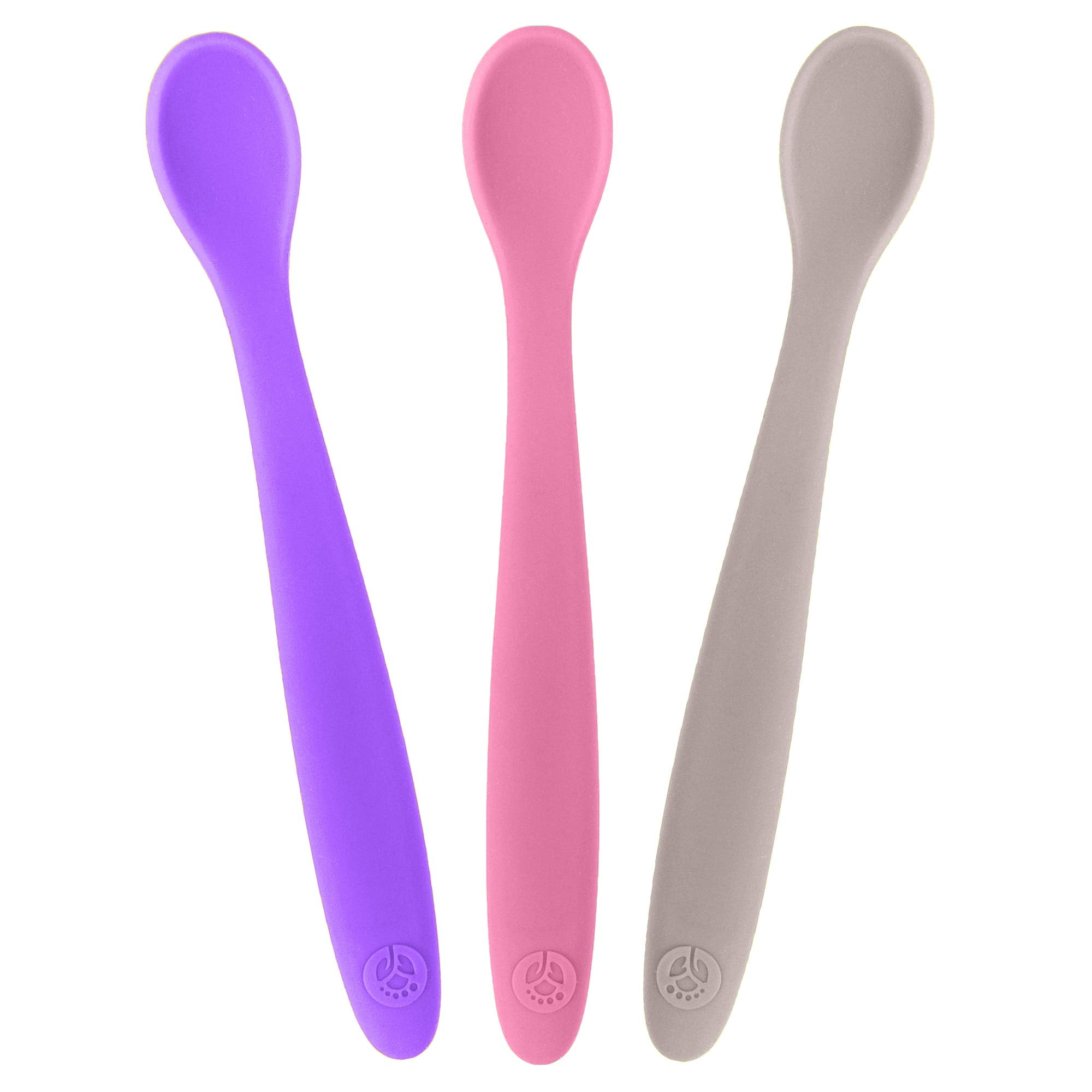 WeeSprout Silicone Baby Spoons, First Stage Infant Feeding Utensils ...