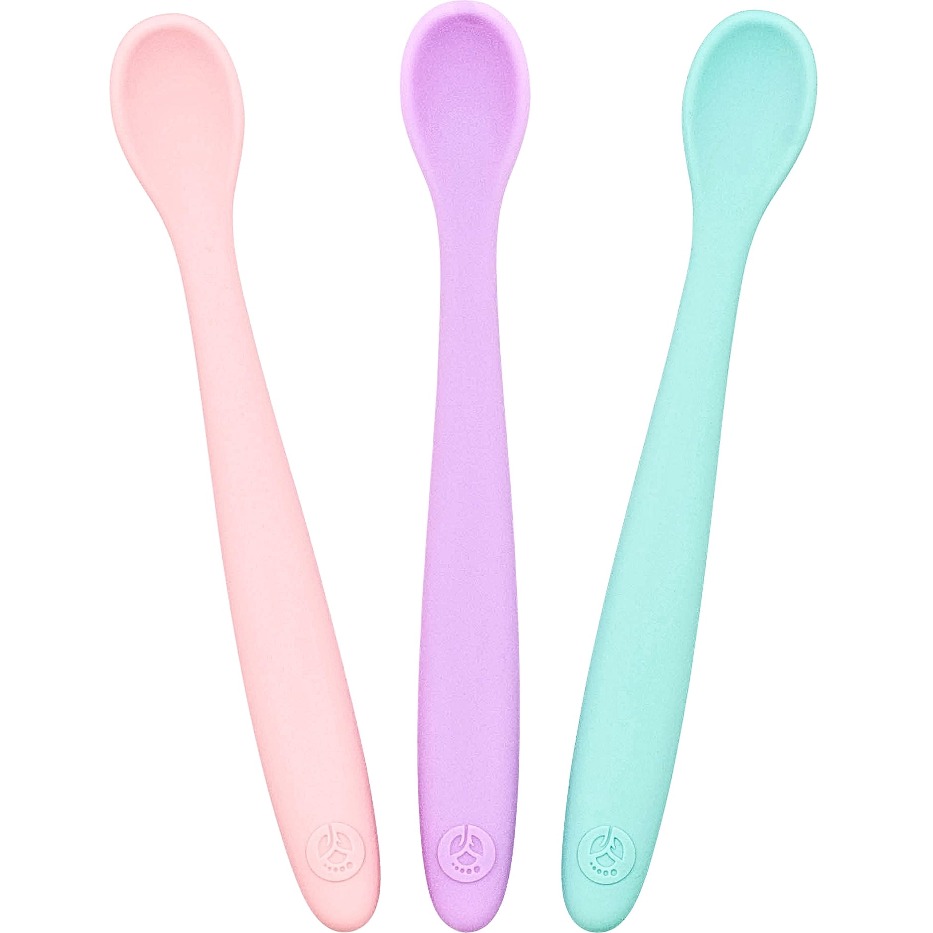 WeeSprout, Silicone Baby Spoons, Set of 3, Soft-Tip Infant Utensils ...