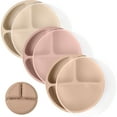 thumbnail image 1 of WeeSprout Toddler Plates, Silicone Divided Dishes for Toddlers and Kids, BPA-Free, 3 Pack, 1 of 8