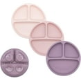 thumbnail image 1 of WeeSprout Suction Plates for Babies & Toddlers, 100% Silicone, Dinnerware Stays Put, 3 Pack, 1 of 8