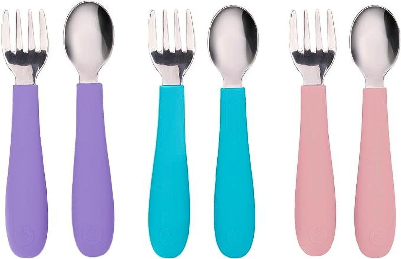WeeSprout WeeSprout Silicone Baby Spoons - First Stage Infant Feeding Spoons  With Soft-Tip, Bendable Baby Utensils for Parent & Self-Feeding,  Ultra-Durable & Chewproof, Dishwasher Safe, Set of 3 UAE