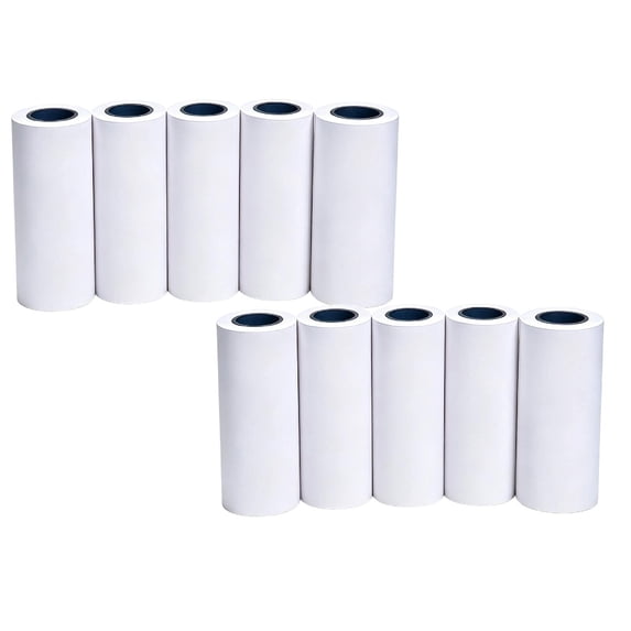 WeeWhimsy 10 Rolls 57x30mm 29.5ft Thermal Sticker Paper,Multicolor Thermal Printer Stickers Paper,for Study Notes,Photos,Work