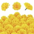 thumbnail image 1 of WeeWhimsy 20Pcs Artificial Carnations Flower,Yellow Orange Flower Heads Bulk with Stem,Silk Artificial Flower DIY Decor for Halloween,Day of The Dead,Mexican Party,Home Decor, 1 of 7