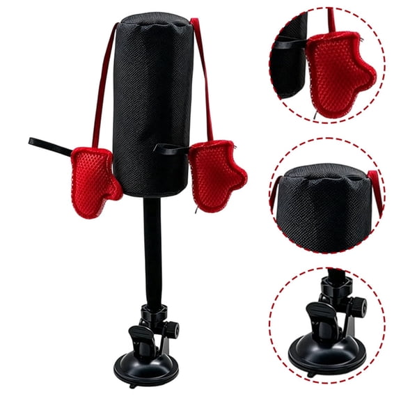 WeeWhimsy Cat Punching Bag Toy with Dangling Boxing Gloves Flexible Spring Pole,Suction Cup Base,Wobble & Action,Indoor Exercise & Play,Stimulates Instincts