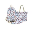 thumbnail image 1 of Weebloom 4Pcs Bow School Backpack For Kids Girls Cute Three Piece Daypack With Multiple Pockets Large Bookbag Middle High School College Blue, 1 of 5