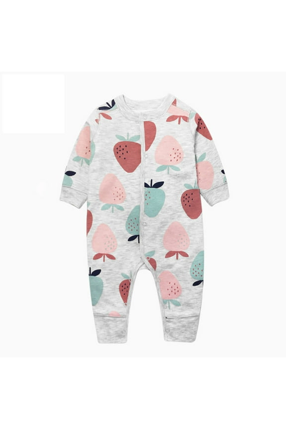 Baby Boy Girl Onesie Footless Newborn Infant Print Jumpsuit Playsuits Outfits Sleep And Play Pjs Sleepers Romper Pajamas 6-12 Months