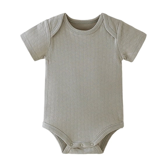 Weebloom Baby Boy Girl Pajamas Bodysuits Breathable Soft Short Sleeve Pjs Loungewear Sleepers Romper Onesie Army Green 6-12 Months