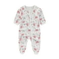 thumbnail image 1 of Weebloom Baby Boy Girl Romper Footie Print Cotton Jumpsuit Outfits Sleepwear Loungewear Pjs Sleepers Pajamas Onesie Light Pink 6-9 Months, 1 of 3