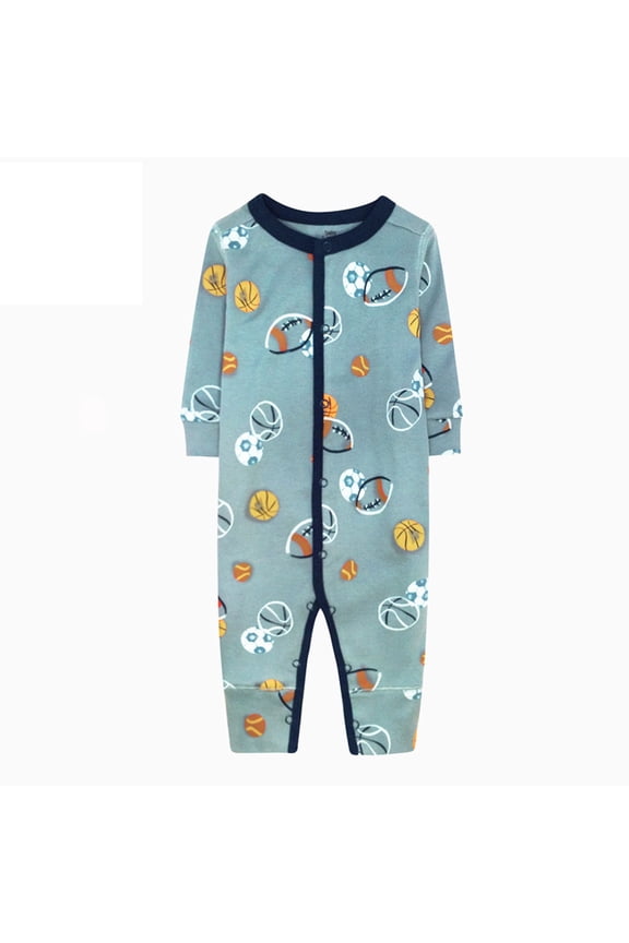 Baby Boy Girl Romper Footless Print Jumpsuit Playsuits Outfits Sleepwear Loungewear Pjs Sleepers Pajamas Onesie Dark Green 18-24 Months