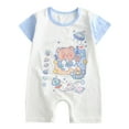 thumbnail image 1 of Weebloom Baby Boy Girl Rompers Children Cartoon Short Sleeve Cute Animals Jumpsuit Outfits Clothes Pajamas Lovely 3-6 Months, 1 of 3