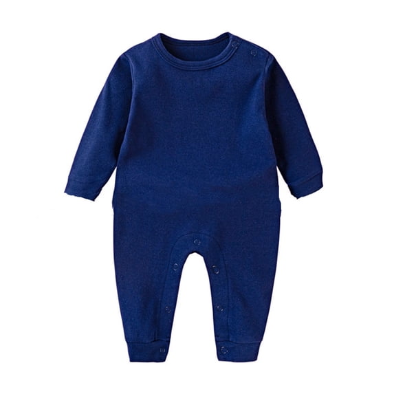 Weebloom Baby Boy Girl Sleepers Footless Comfort Bodysuit Long Sleeve Jumpsuit Toddler Playwear Soft Outfit Sleep And Play Pjs Pajamas Romper Onesie Navy 9-12 Months