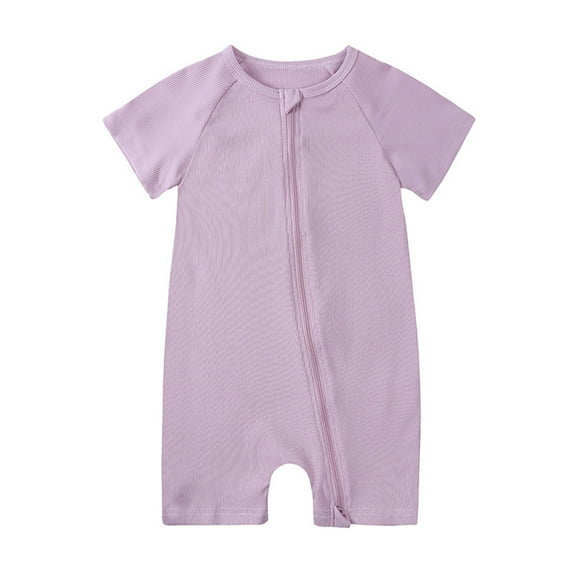 Weebloom Baby Boy Outfits Bamboo Zipper Short Sleeve Sleeper Jumpsuit Sleepers Cute 12-24 Months