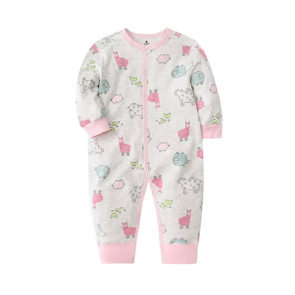 Weebloom Baby Boy Outfits Print Romper Jumpsuit Playsuits Pajamas 3-6 Months Light Pink