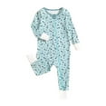 thumbnail image 1 of Weebloom Baby Boy Pajamas Romper Jumpsuit Comfortable Stylish Bodysuit Everyday Wear Crawling Sleeping Outfit 9-12 Months Light Blue, 1 of 6