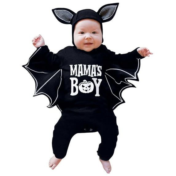 Weebloom Baby Boy Rompers Halloween My First Outfit Girl Pumpkin Clothes Bat Clothes Hoodie Playsuit Jumpsuits Dailywear,12-18 Months