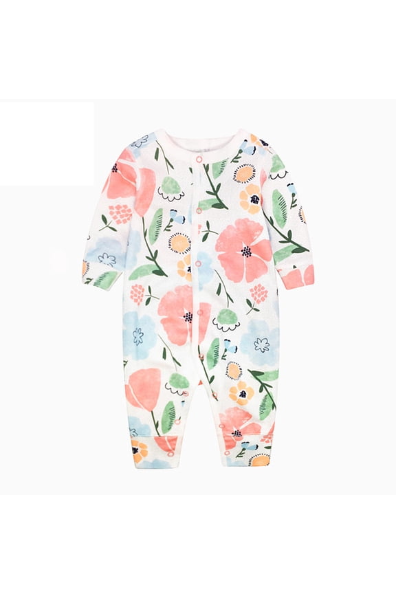 Baby Boys Girls Onesie Footless Newborn Infant Print Jumpsuit Playsuits Outfits Sleep And Play Pjs Sleepers Romper Pajamas Green 3-6 Months