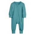 thumbnail image 1 of Weebloom Baby Boys Girls Romper Bamboo Rompers Footless Zipper Long Sleeve Jumpsuit Sleepwear Loungewear Pjs Sleepers Pajamas Onesie Sky Blue 18-24 Months, 1 of 5