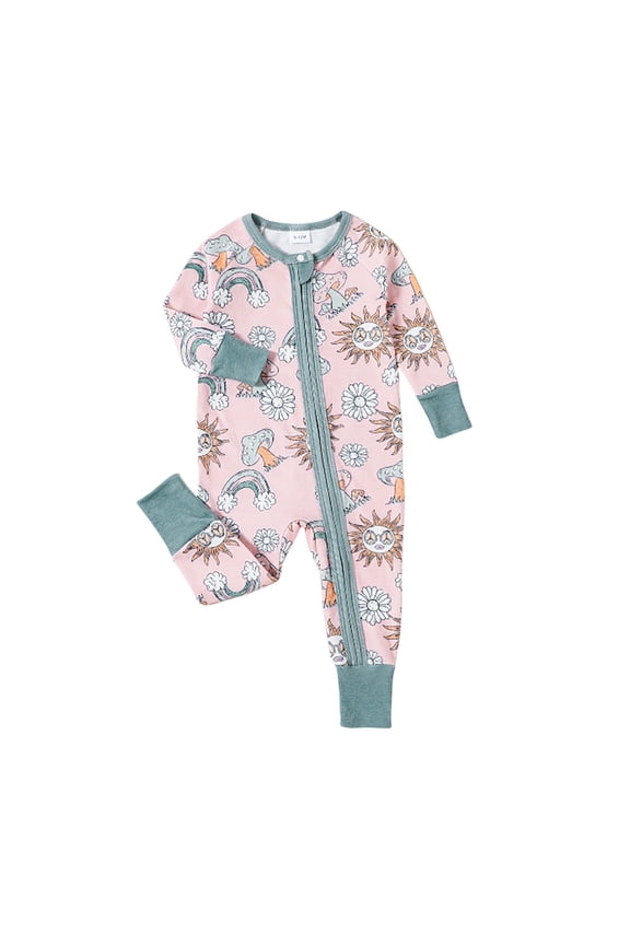 Baby Boys Girls Romper Footless Jumpsuit Comfortable Stylish Bodysuit 0-24 Months Sleepwear Loungewear Pjs Sleepers Pajamas Onesie Light Pink 9-12 Months
