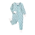 thumbnail image 1 of Weebloom Baby Boys Girls Romper Footless Zipper Jumpsuit Comfortable Stylish Bodysuit 0-24 Months Sleepwear Loungewear Pjs Sleepers Pajamas Onesie Light Blue 9-12 Months, 1 of 6