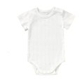 thumbnail image 1 of Weebloom Baby Boys Girls Sleepers Bodysuits Ribbed Short Sleeve Bodysuit Pjs Sleepwear Onesie Romper Pajamas White, 1 of 6