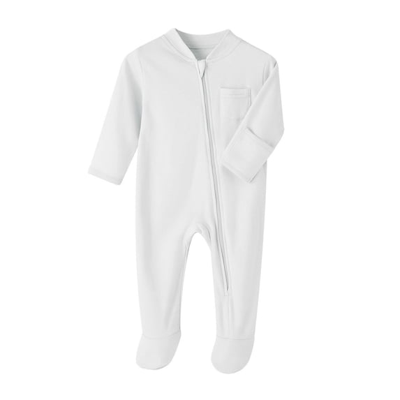 Weebloom Baby Boys Girls Sleepers Footies Bodysuits Winter Long Sleeve Zip Up Soft Outfit For Toddler Comfortable Warm Outfit Pjs Sleepwear Onesie Romper Pajamas Beige 9-12 Months