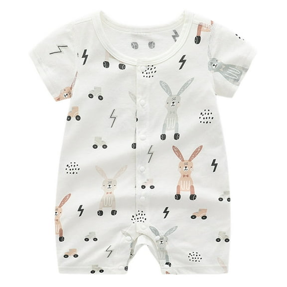 Weebloom Baby Clothes Bamboo Romper Jumpsuit Comfortable Stylish Daily Wear Crawling Sleep Toddlers Pajamas 6-12 Months White