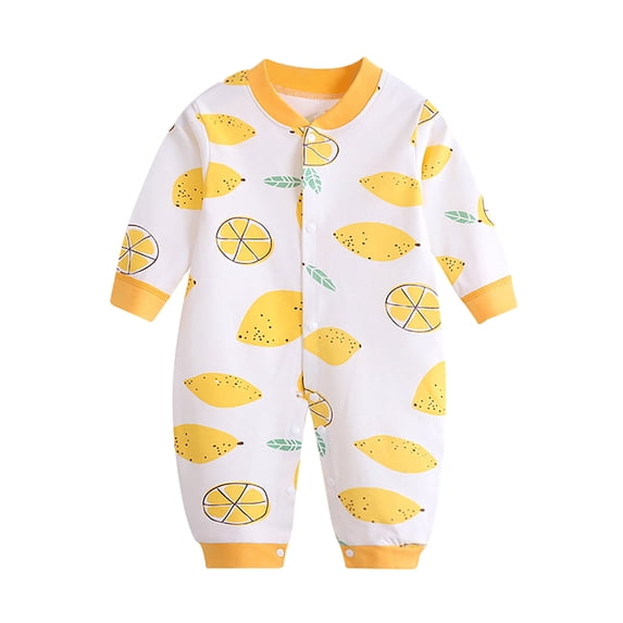 Weebloom Baby Girl Pajamas Cotton Print Romper Jumpsuit Playsuits Outfits Nightwear Sleepers 9-12 Months
