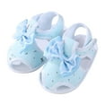 thumbnail image 1 of Weebloom Baby Girl Sandals,Soft Toddler Walkers Shoes Lace Bow Princess Shoes Sandals Breathable 0-3 Months, 1 of 4