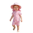 thumbnail image 1 of Weebloom Baby Girls One Piece Swimsuit Swimwear Summer Rash Guard Toddler Kids Bathing Suit Girls Swim Suit Light Pink 9-12 Months, 1 of 4