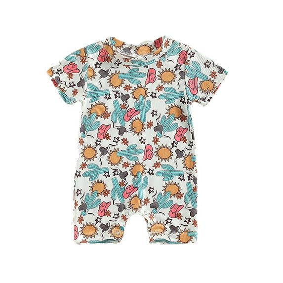 Weebloom Baby Loungewear Boy Girl Bodysuits Short Sleeve Romper Outfit Soft Casual 0-18 Months Comfortable Everyday Homewear Onesies,White 3-6 Months