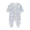 thumbnail image 1 of Weebloom Baby Loungewear, Print Jumpsuit Pjs Baby Boy Rompers,0-3 Months, 1 of 3