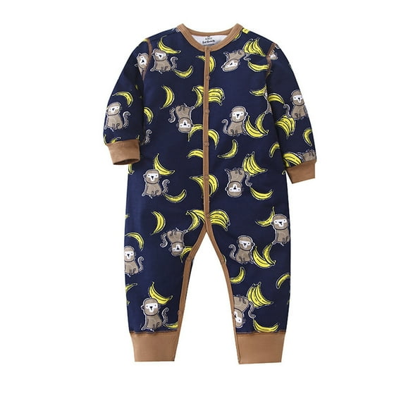 Weebloom Baby Loungewear Print Romper Jumpsuit Playsuits Onesies 18-24 Months Black