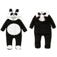 thumbnail image 1 of Weebloom Baby Loungewear Toddler Long Sleeve Cartoon Panda Jumpsuits Kids Fall Winter Clothes Sleepwear Comfortable 3-6 Months, 1 of 9